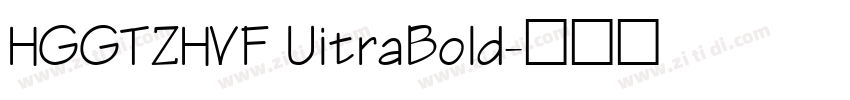 HGGTZHVF UitraBold字体转换